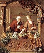 MIERIS, Willem van The Greengrocer oil painting reproduction